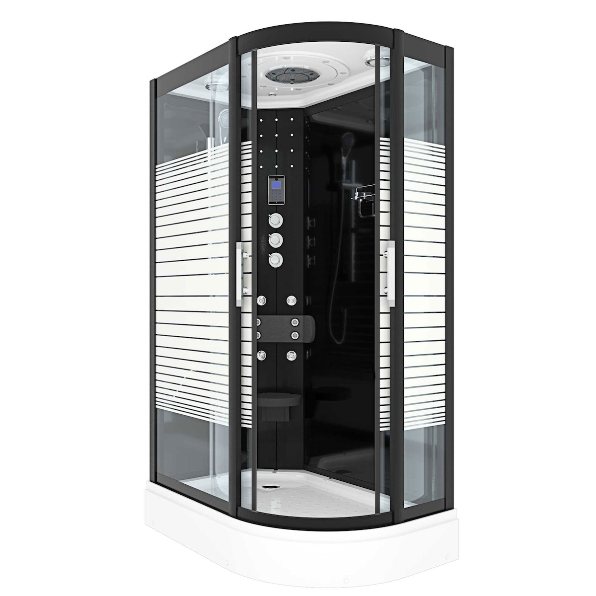 AcquaVapore Duschkabine Komplettdusche Dusche D30-73M1R 80x120 cm OHNE 2K Scheiben Versiegelung Image