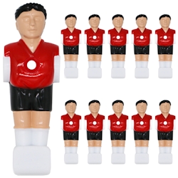 11 Tischkicker Figuren 16mm - Türkei Rot Schwarz - Tischfussball Kicker Spieler Image