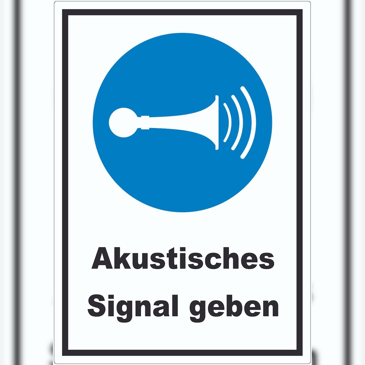 HB-Druck Akustisches Signal geben Aufkleber A2 (420x594mm)