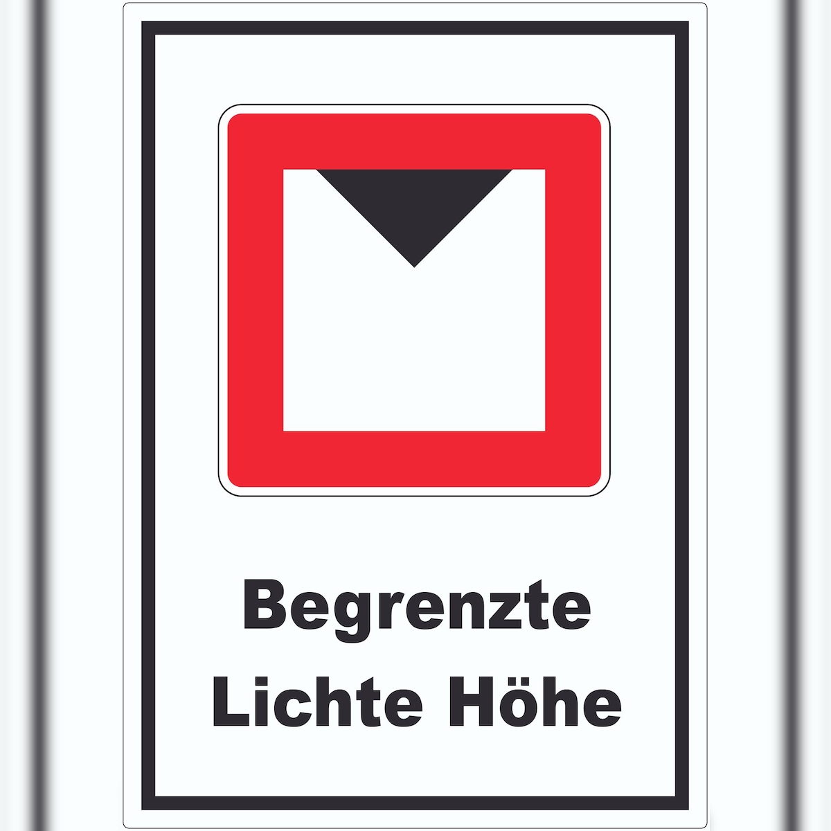 HB-Druck Begrenzte lichte Höhe über Wasserspiegel Aufkleber mit Symbol und Text A8 (52x74mm) Image