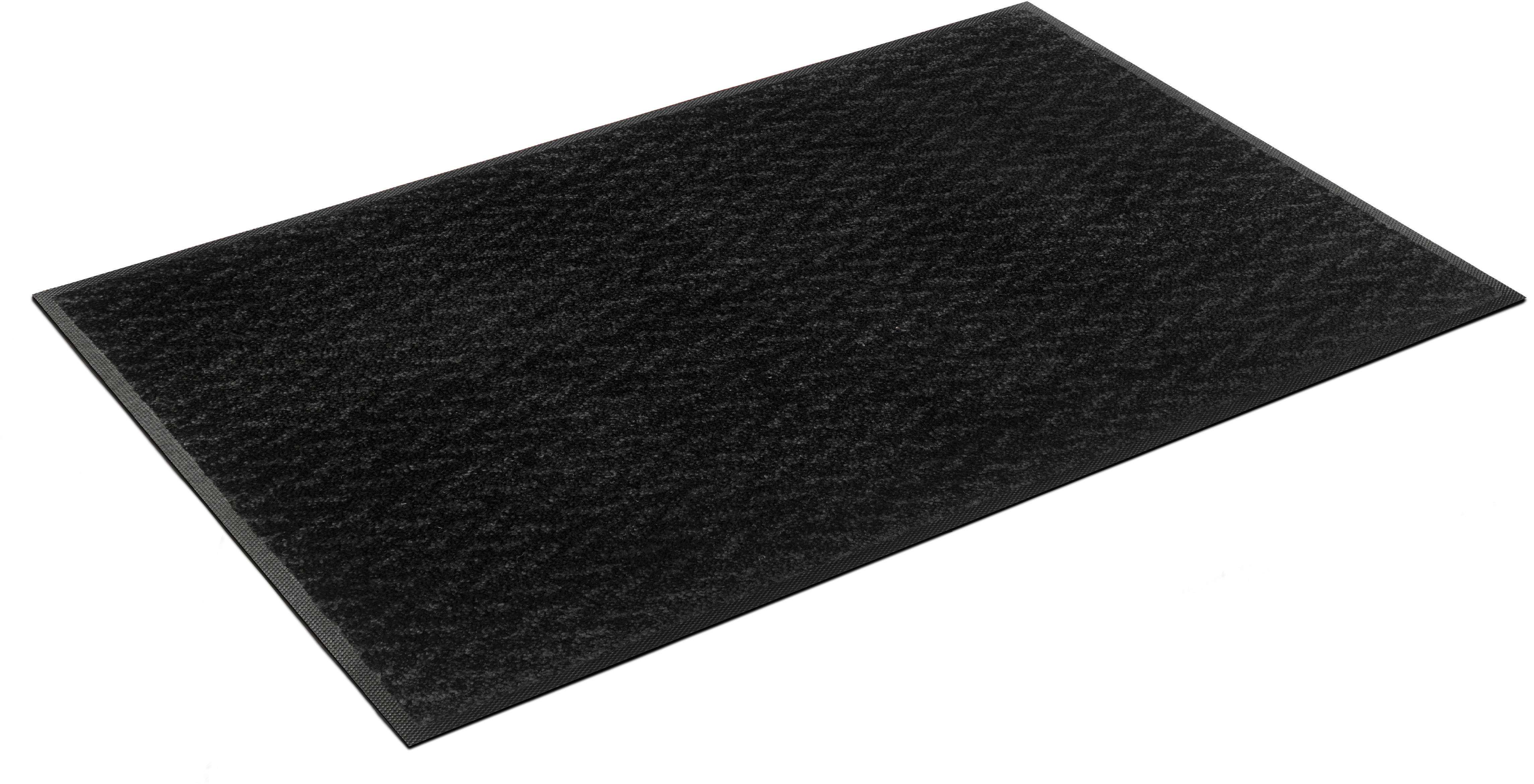 Fußmatte "Duo Charcoal", schwarz, B:40cm H:9mm L:60cm, Polyamid, WASH+DRY BY KLEEN-TEX, Teppiche, Schmutzfangmatte, rutschhemmend, In- und Outdoor geeignet, waschbar Image