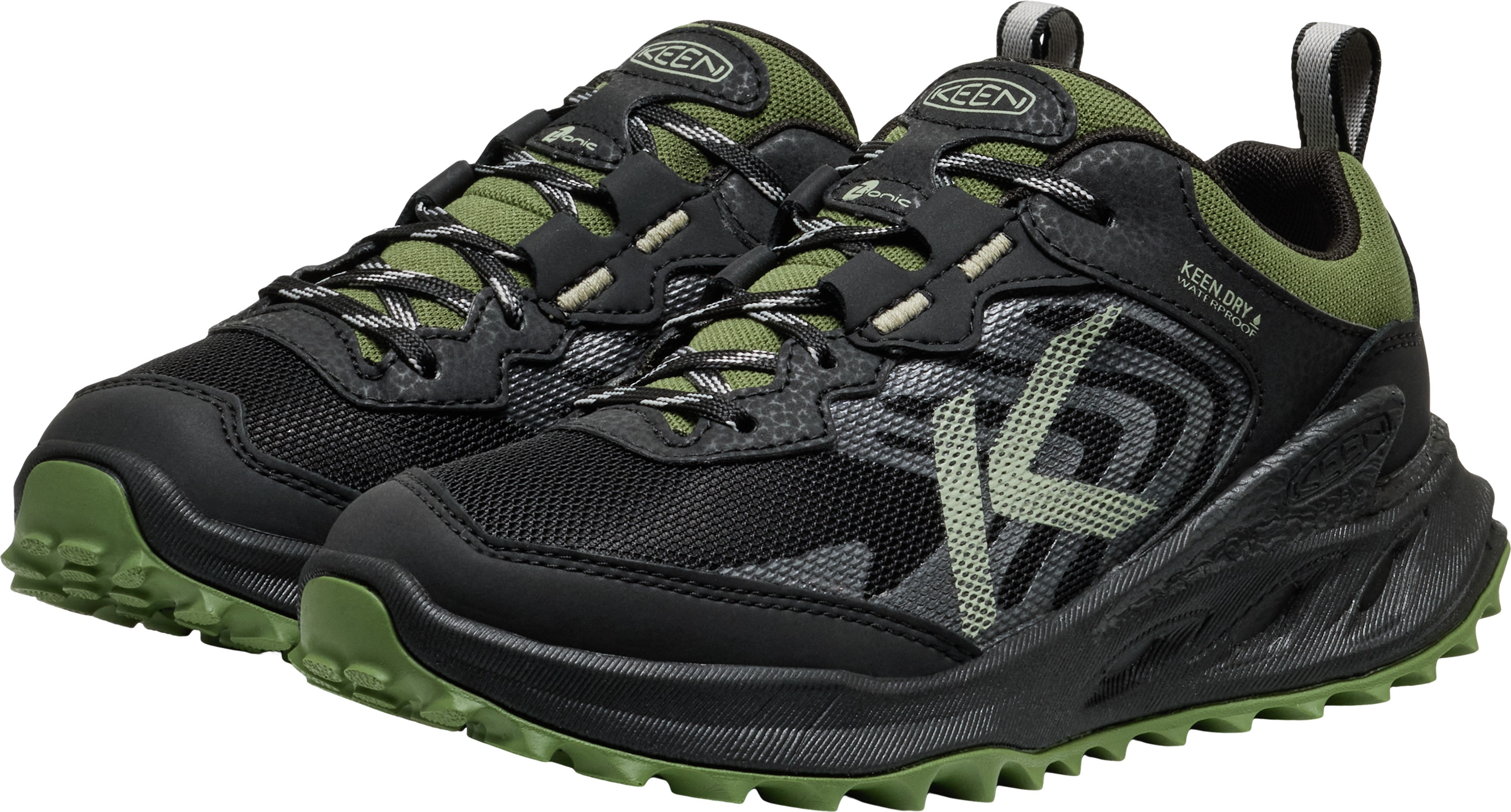 Outdoorschuh KEEN "ZIONIC WP", Kinder, Gr. 38, schwarz, bronze grün, Synthetik, Textil, Schuhe Outdoorschuh, wasserdicht