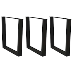 vidaXL Esstischbeine V-Form 3 Stück Schwarz 90x(72-73,3) cm Stahl Image