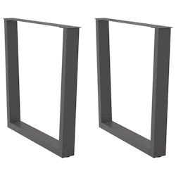 vidaXL Esstisch Beine V-Form 2 Stück Anthrazit 80x(72-73,3) cm Stahl Image