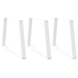 vidaXL Esstischbeine V-Form 3 Stück Weiß 90x(72-73,3) cm Stahl Image