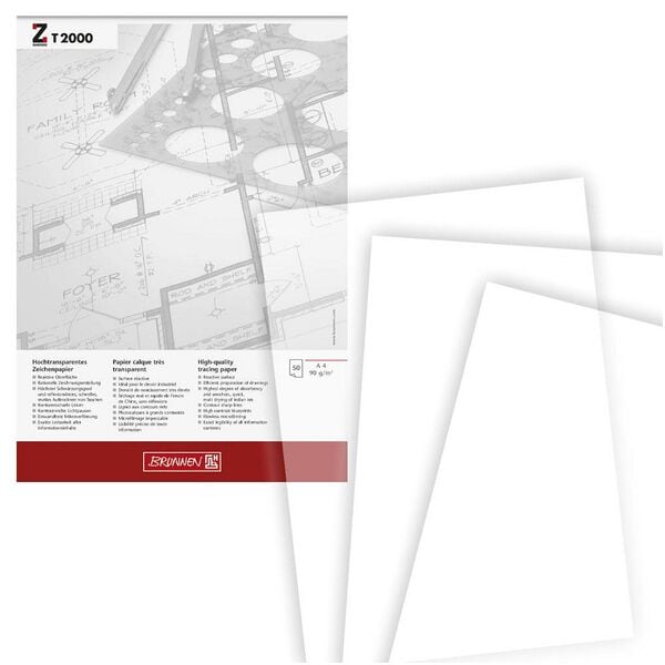 Brunnen Transparentpapier A4 90g/qm 50 Blatt Image
