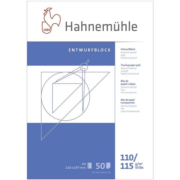 Hahnemühle Transparentpapier A4 »Entwurfblock« 115g 50 Blatt Image