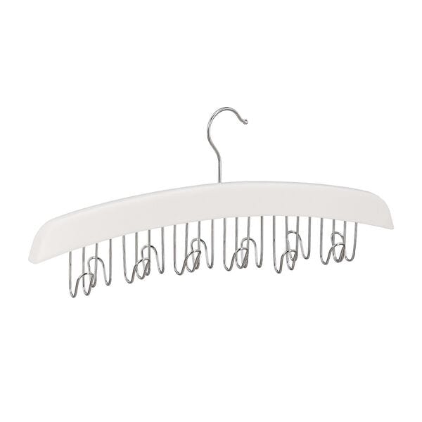 relaxdays Gürtelhalter Holz weiß braun Image