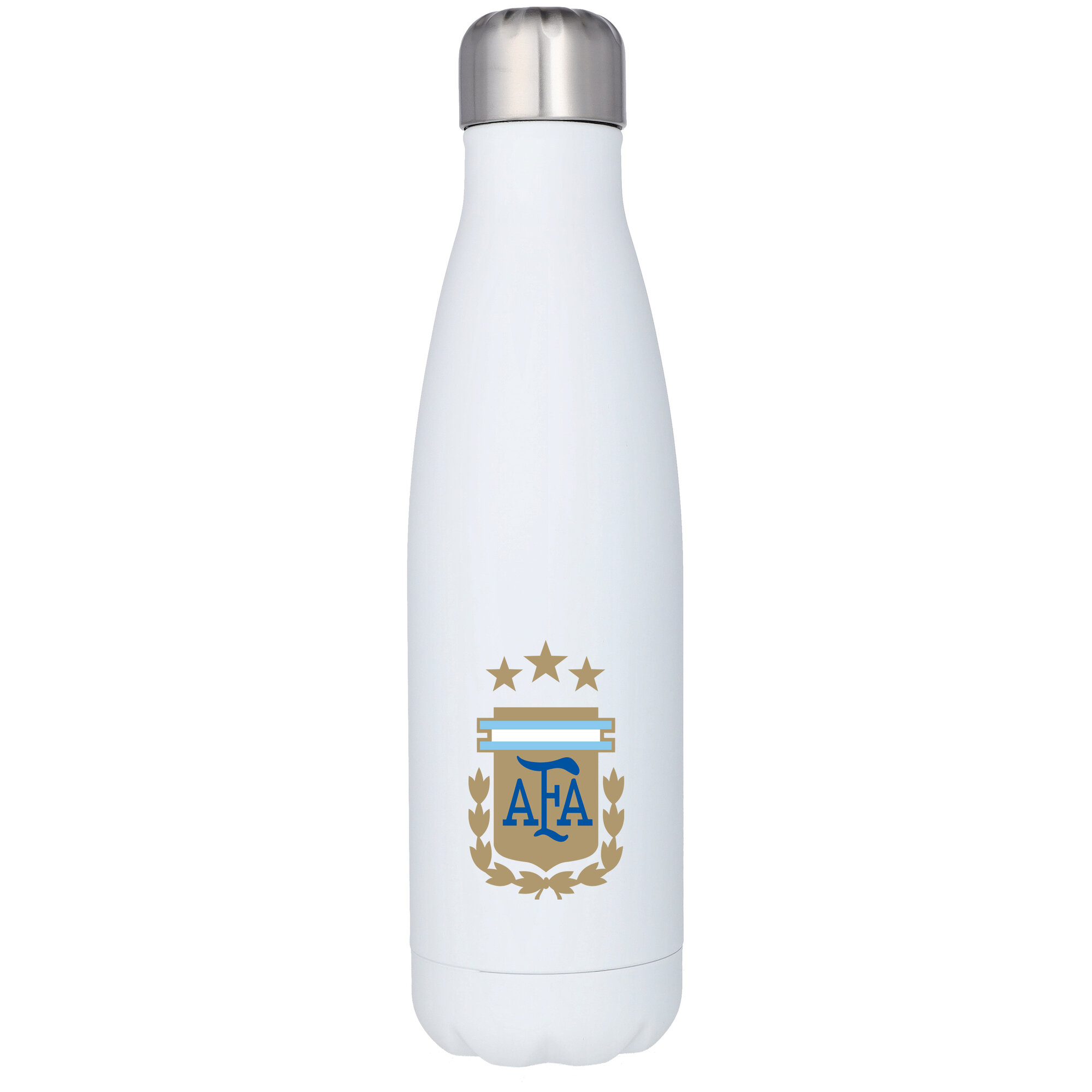 Trinkflasche aus Edelstahl mit Argentinien-Logo, 500 ml, Weiß Image