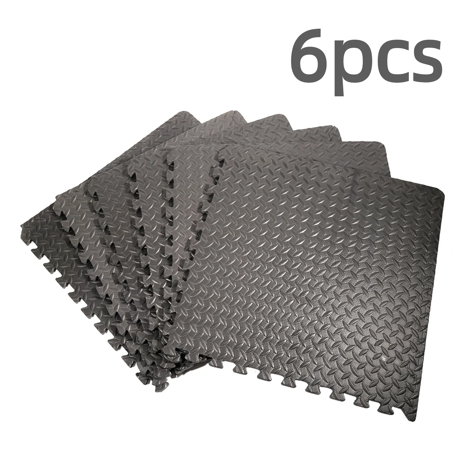 Tapis de protection de sol tapis de fitness tapis de sol extra épais, protection antidérapante, sol de fitness, sol de sport, 6 pièces 60*60*1.2cm