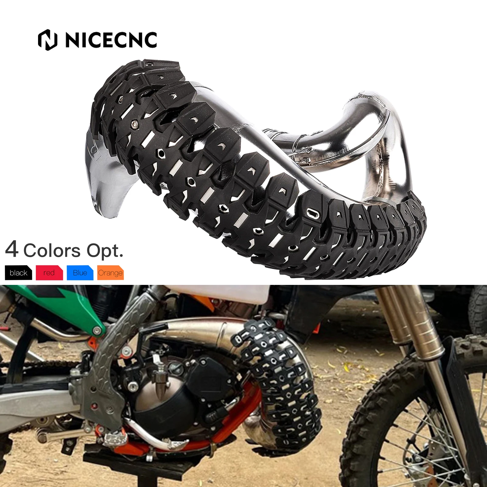 Für KTM EXC 300 EXC 250 EXC 150 SX 125 SX 250 XCW 250 300 60 cm Auspuff Rohr Hitzeschild Schutz für Husqvarna TE 300 FE350 Image