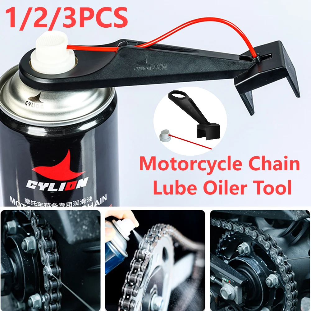 Verbesserter Motorrad-Kettenöler, Spray, Getriebe, Schmieröler, Werkzeug, schmutzfreies Kettenwachs, Kettenreiniger, Aufsatz, Kettenöl-Applikator Image