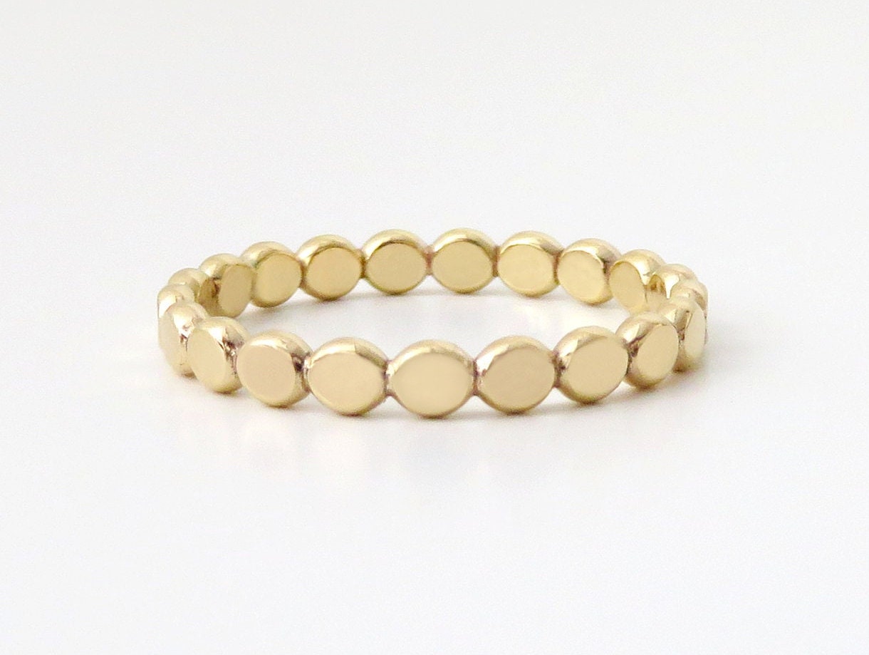 Anello riempito d'oro, anello d'oro, anello d'oro spesso, fede nuziale, anello impilabile d'oro, fascia d'oro, anello impilabile, anello d'oro, anello