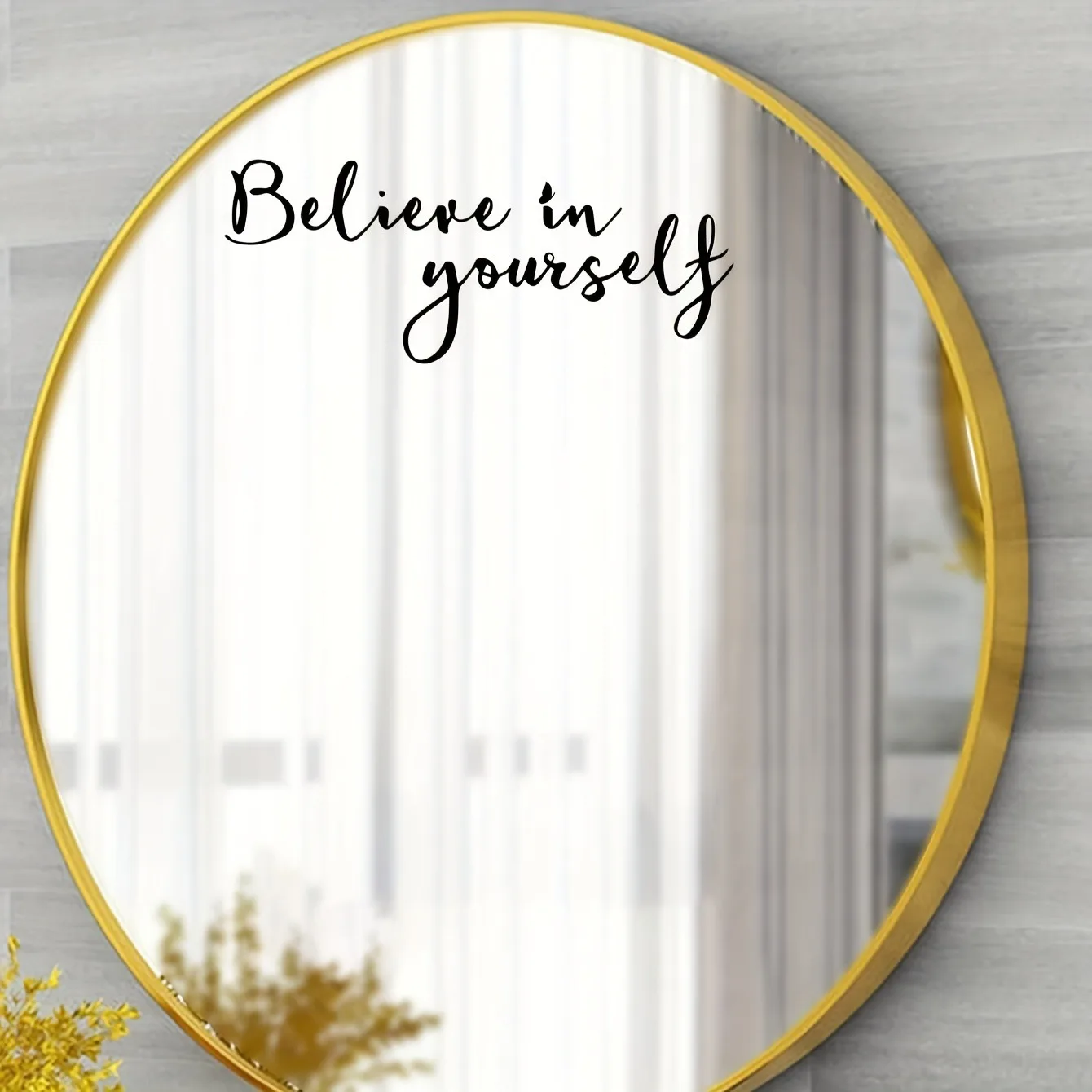 Glauben Sie sich selbst Wandspiegel-Aufkleber, Vinyl-Kunst, Heimdekoration für Badezimmer, Wandtattoo, Heimdekoration