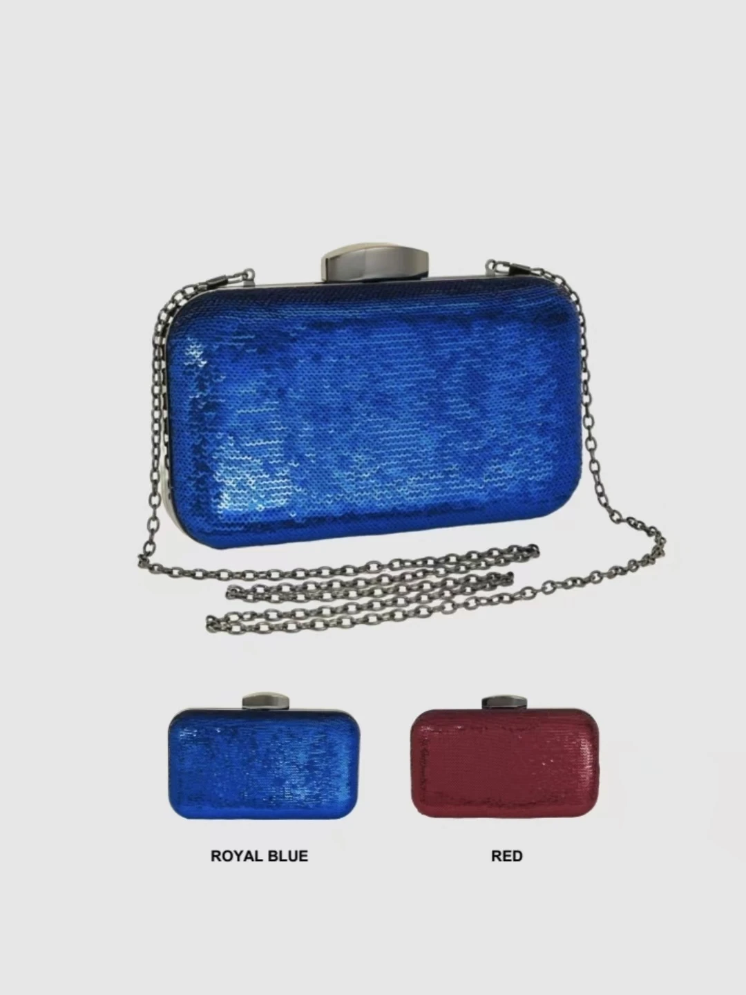 Abendtasche mit glitzernden Pailletten für Damen, modische Clutch mit Druckknopf, luxuriöse Handtasche für Hochzeit, Party, Abschlussball, Bankett Image