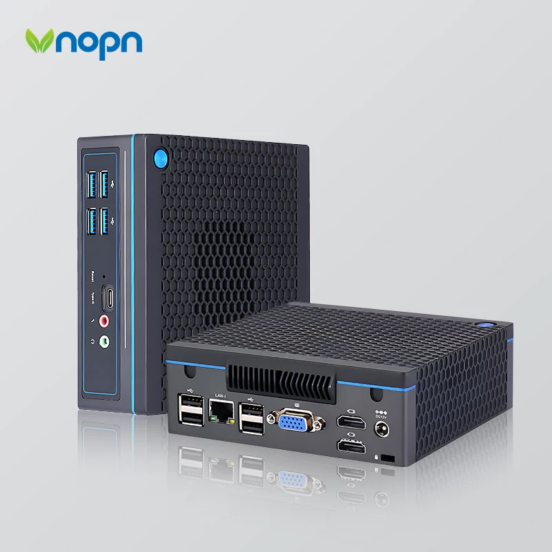 VNOPN AMD PRO A6-8500B mini pc ordinateur de jeu NUC Triple affichage WIFI5 double HDMI + VGA windows 10 pro ordinateur de bureau