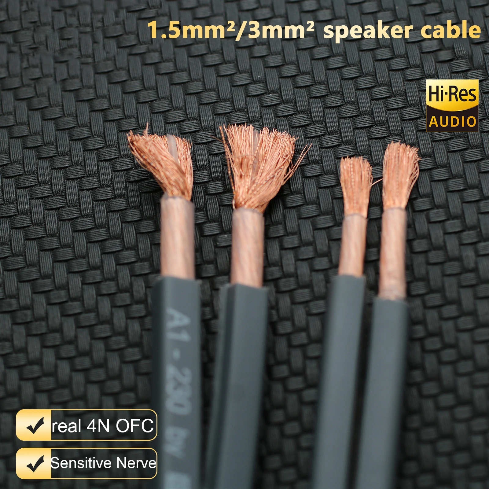 Lautsprecherkabel DIY Hifi 2 x 1,5 mmsq 2 x 3 mmsq OFC 99,99 verseilte PE-Spannfederfüllung Grau XSSH Audio-Lautsprecherkabel Schnur Image