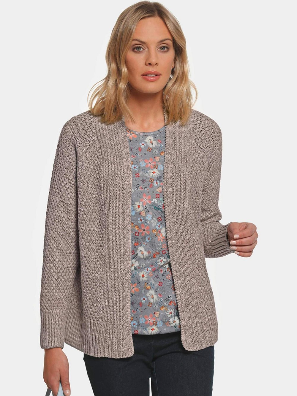 Goldner Strickjacken Damen taupe, 40 Image