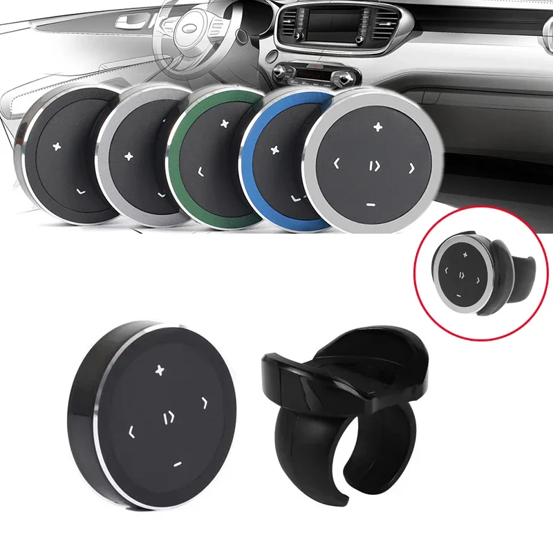 Auto Wireless Media Button Fernbedienung Bluetooth 5,0 Auto Motorrad Fahrrad Lenkrad Musik Spielen Fernbedienung für Telefon Tablet Image
