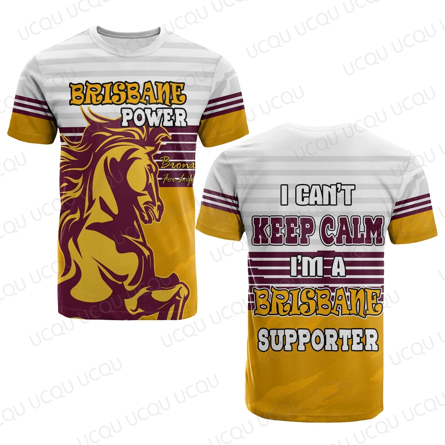 2025 Broncos Supporter T-Shirt Australia Rugby AI Design Limited Edition Jersey Uniform Short Sleeve Men’s Sportswear Fan Top