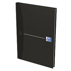 OXFORD Office Essentials Notizbuch DIN A5 Liniert Gebunden Pappe Schwarz 192 Seiten 96 Blatt