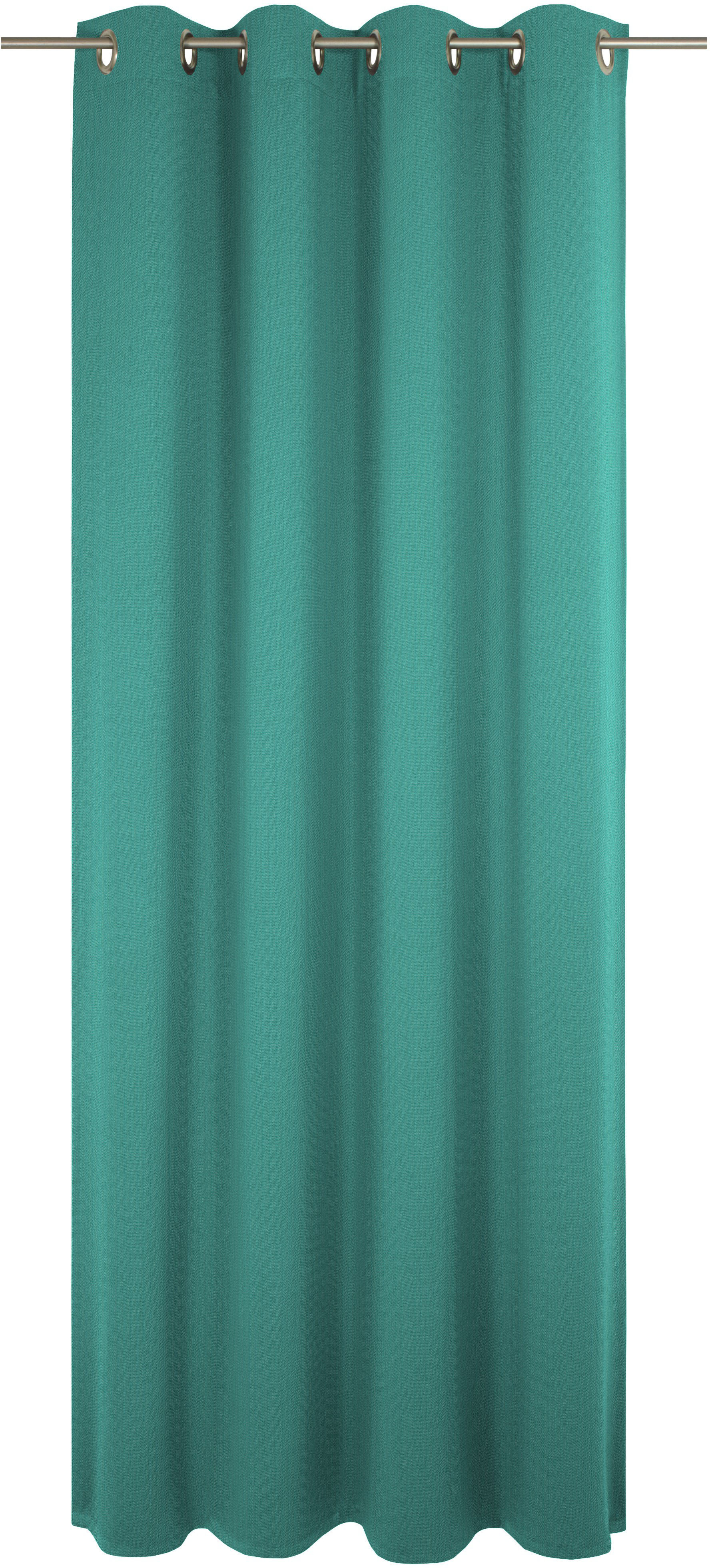 Vorhang ADAM "Uni Collection", blau (petrol), B:142cm H:355cm, Baumwolle (Bio-Baumwolle), Gardinen, Blickdichter aus 100% Bio-Baumwolle Image