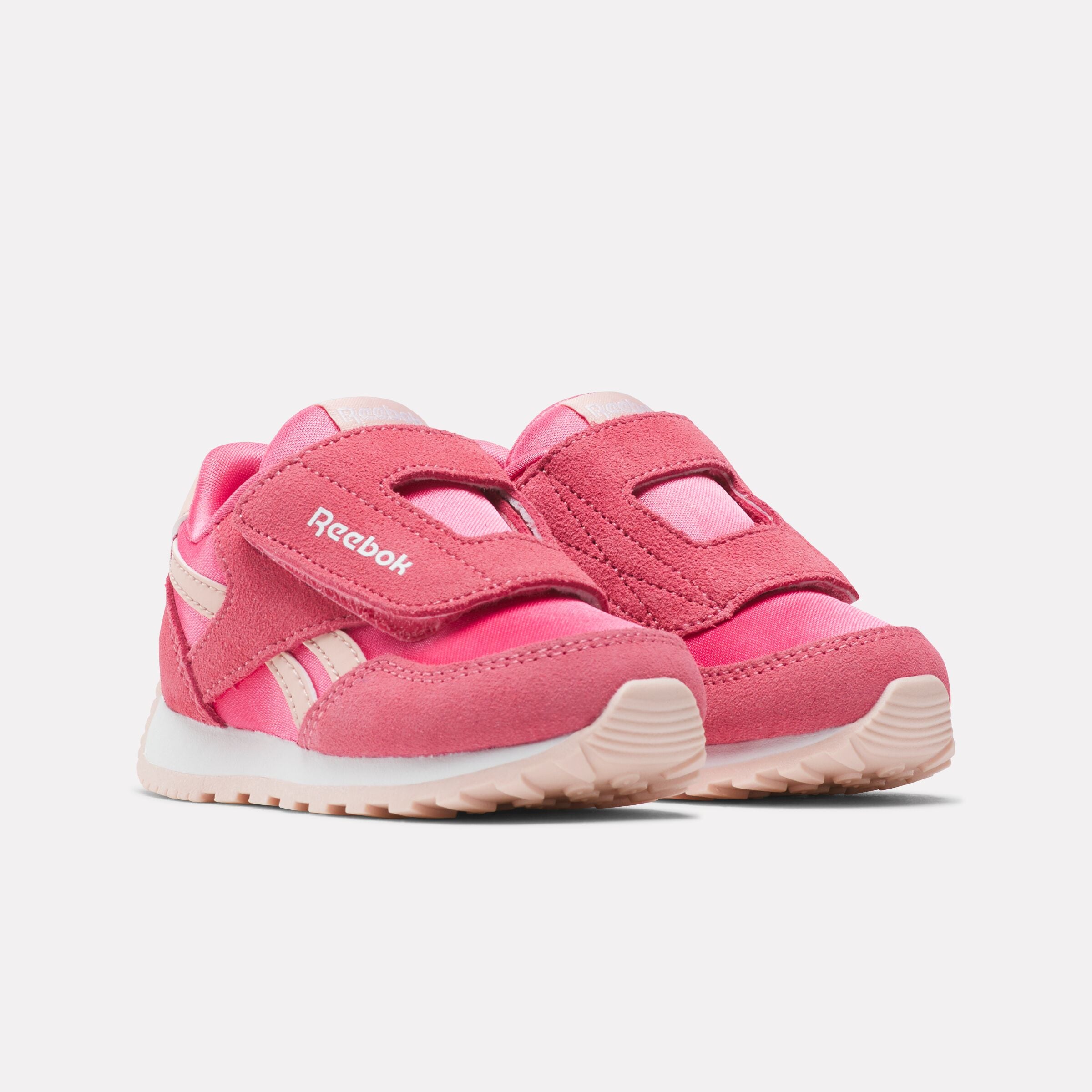 Sneaker REEBOK CLASSIC "REEBOK GLIDE LOW HOOK & LOOP", Mädchen, Gr. 21, pasionpink, subtlepink, ftwrweiß, Leder, Synthetik, Textil, Schuhe Sneaker