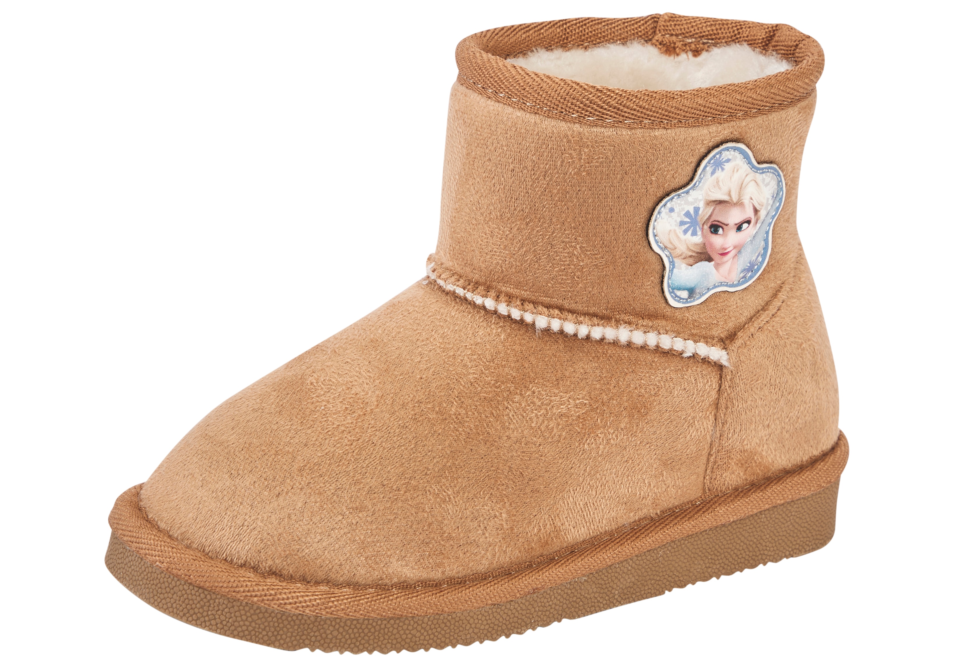 Schlupfboots DISNEY "FROZEN", Damen, Gr. 25, chetsnut, Textil, Schuhe, Winterschuhe, Winterboots, Snowboots, Schlupfstiefel, gefüttert