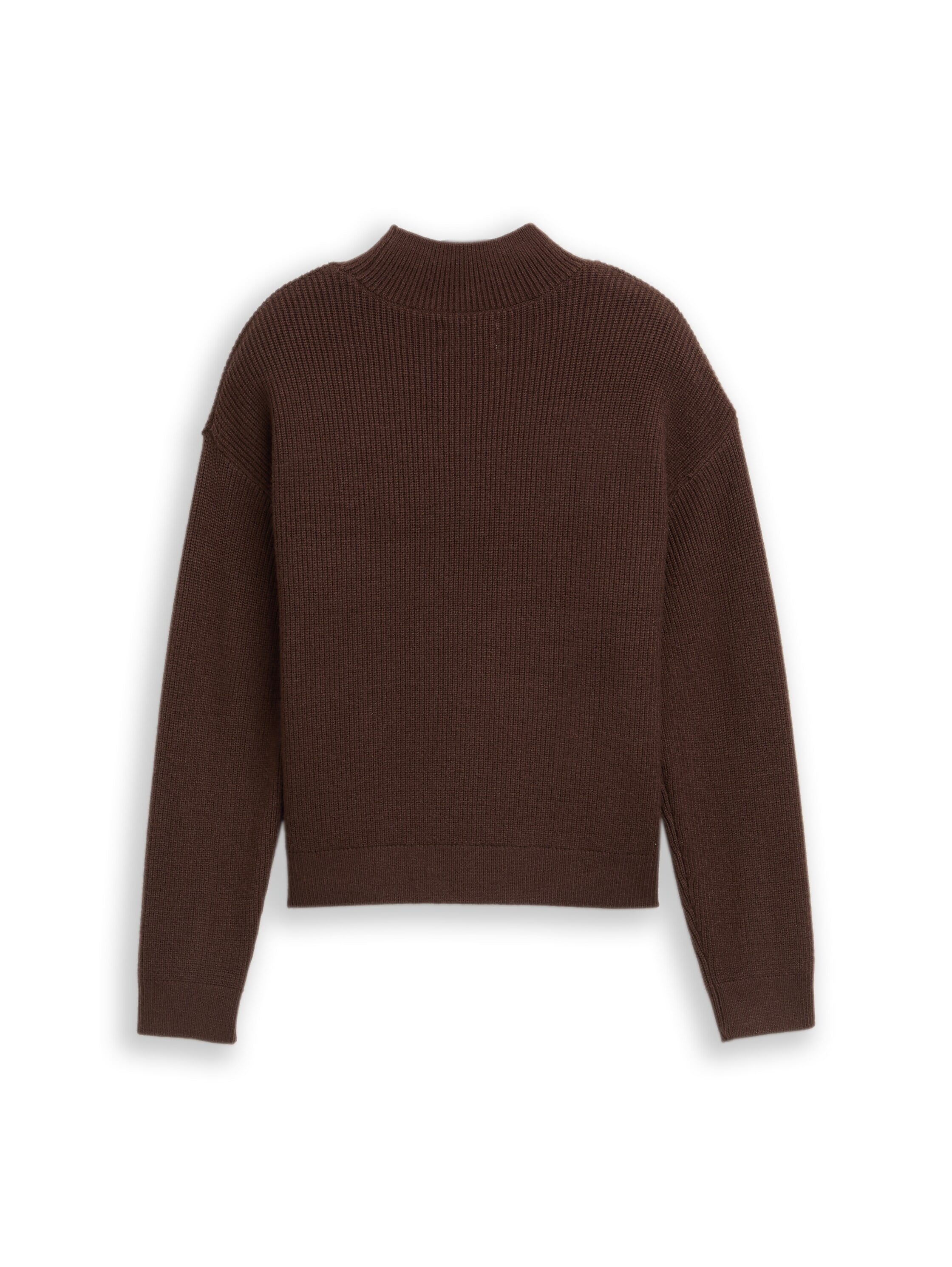 Strickpullover TOM TAILOR, Jungen, Gr. 140, soft chocolate braun, Strick, Obermaterial: 52% Viskose, 27% Polyester, 21% Polyamid, Strukturmuster, regular fit normal, ohne Ausschnitt, Rippbündchen, Pullover Strickpullover, mit Rippbündchen