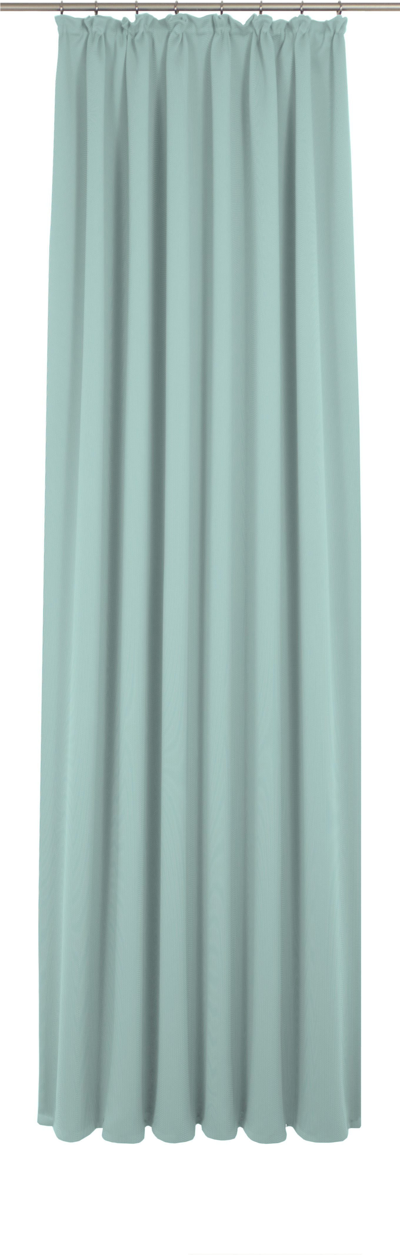 Vorhang ADAM "Uni Collection", blau (helltürkis), B:142cm H:155cm, Baumwolle (Bio-Baumwolle), Gardinen, aus 100% Bio-Baumwolle Image