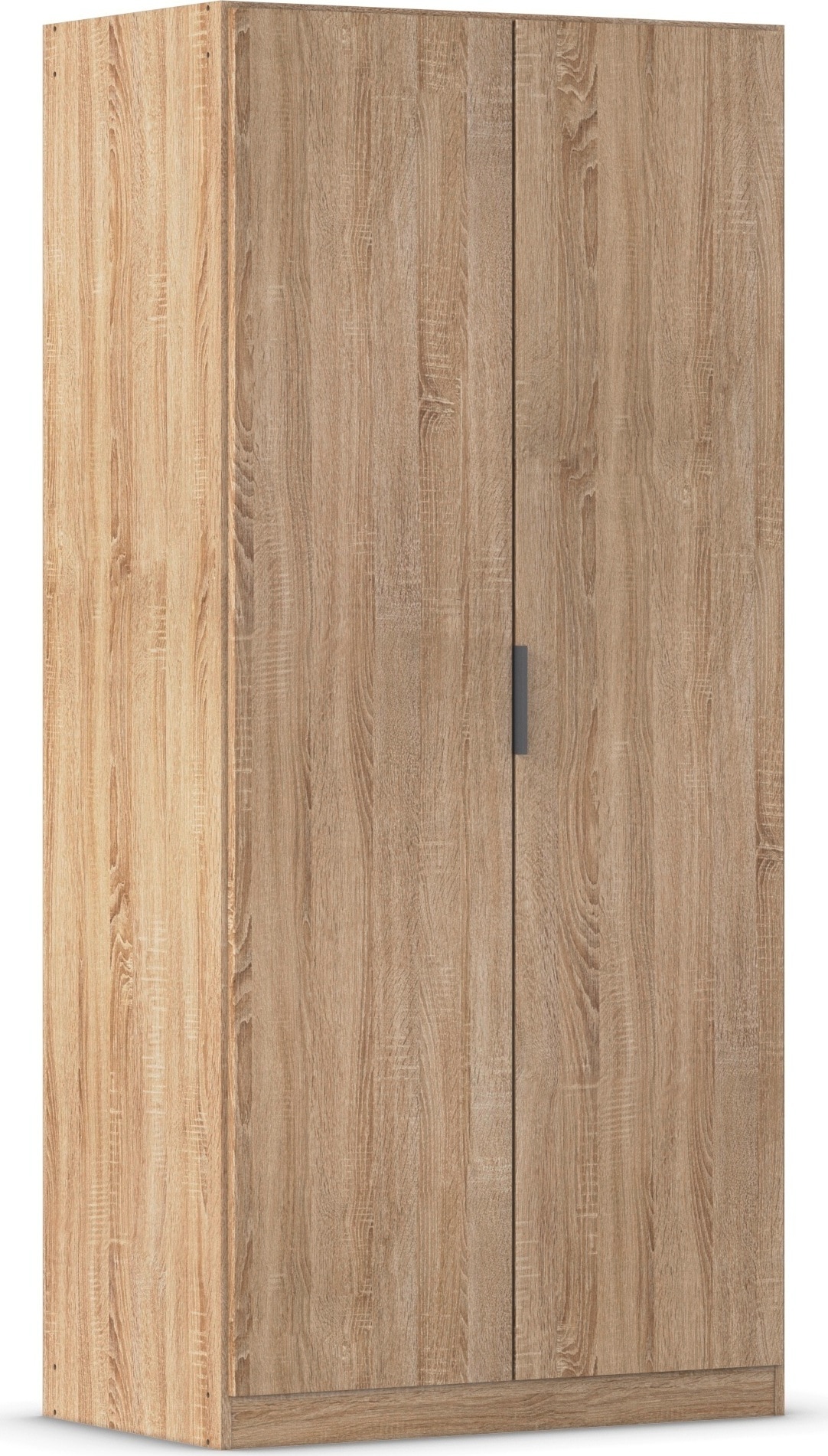 Kleiderschrank RAUCH "Drehtürenschrank Schrank Garderobe Ankleide Schlafzimmer LAGOA", eiche sonoma, B:91cm H:197cm T:54cm, Holzwerkstoff, Schränke, moderne Kantengriffe aus Metall, optional mit Aufsatz MADE IN GERMANY Image