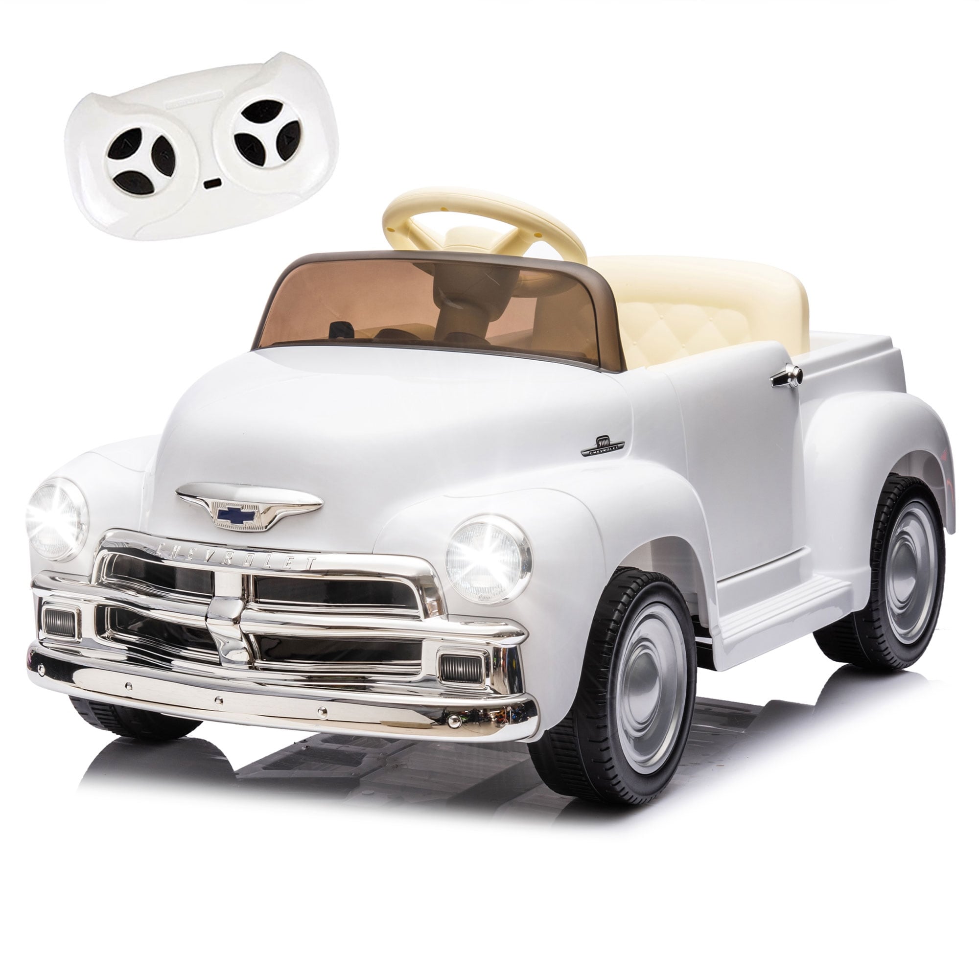 Licensed Chevrolet 3100 12V Kids Electric Truck with Parent Remote Control, 3 Speeds up to 4.35 km/h for Age 3+