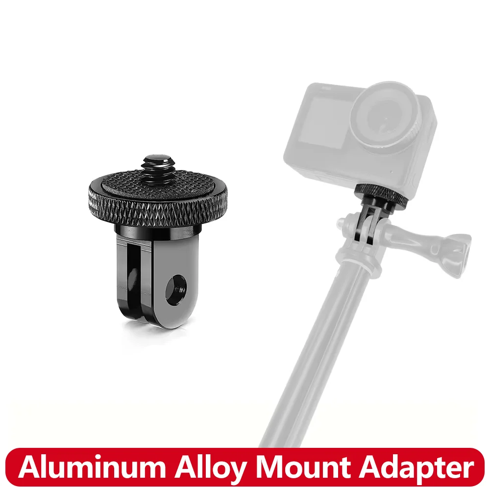 Aluminiumlegierung Stativadapter 1/4" Metallhalterung für GoPro Hero 13 12 11 10 9 Insta360 X5 X4 X3 DJI Osmo Action Kamerazubehör Image