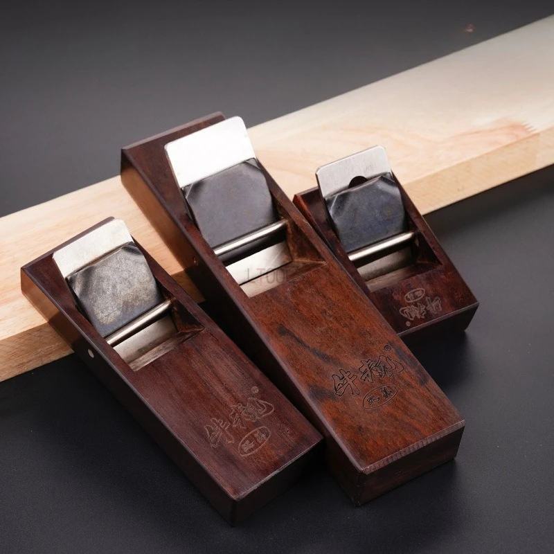 Manueller Hobel zum Flachtrimmen, Holzbearbeitungshobel, massives Ebenholz, hochwertiger Klingenprozess aus legiertem Stahl, DIY-Handhobel für den Haushalt Image