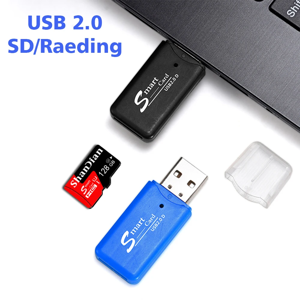 Lecteur de carte SD USB 2.0, lecteur de carte USB, adaptateur intelligent SD/TF haute vitesse, appareils de stockage externes