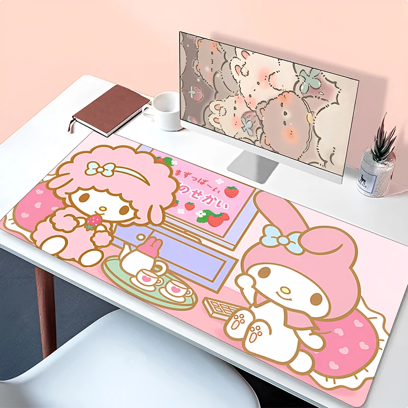 Large Kawaii Mouse Pad Gamer Keyboard M-my M-melody Mousepad Pc Computer Desk Mat Gaming Pad Mouse Mats For CS GO LOL 900x400