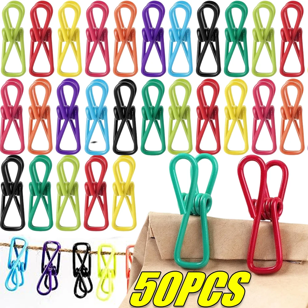 5/50pcs Mini Bag Sealing Clip Kitchen Storage Food Snack Seal Sealing Bag Clips Portable Sealer Clamp Tool Kitchen Accessories
