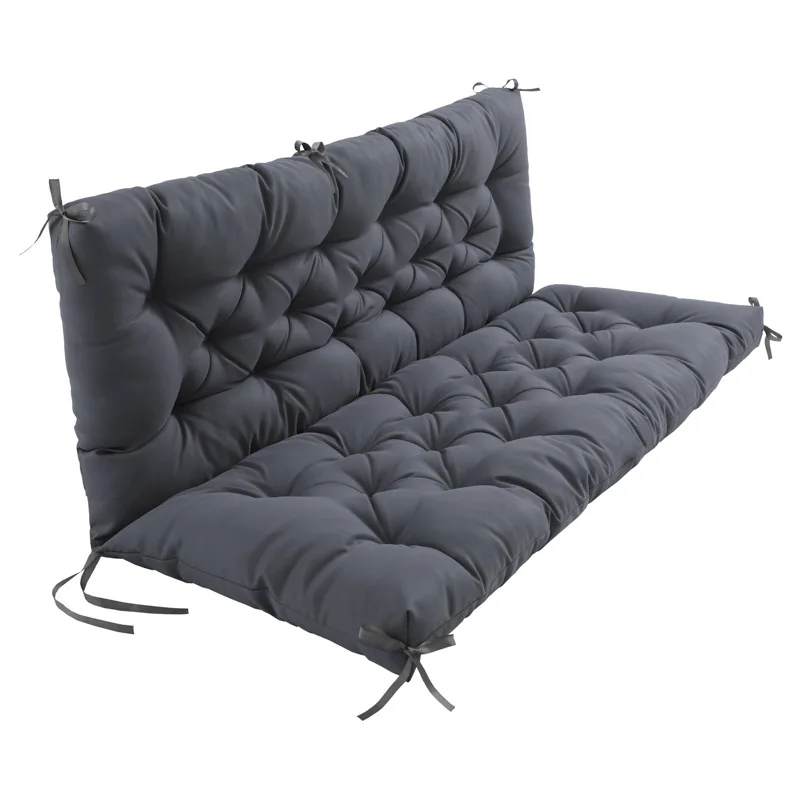 Outdoor-Bankpolster, wasserdicht, Sonnenschutz, Hängesesselpolster, Massivholz, Gartensitzkissen, sitzend auf integriertem Gesäßpolster