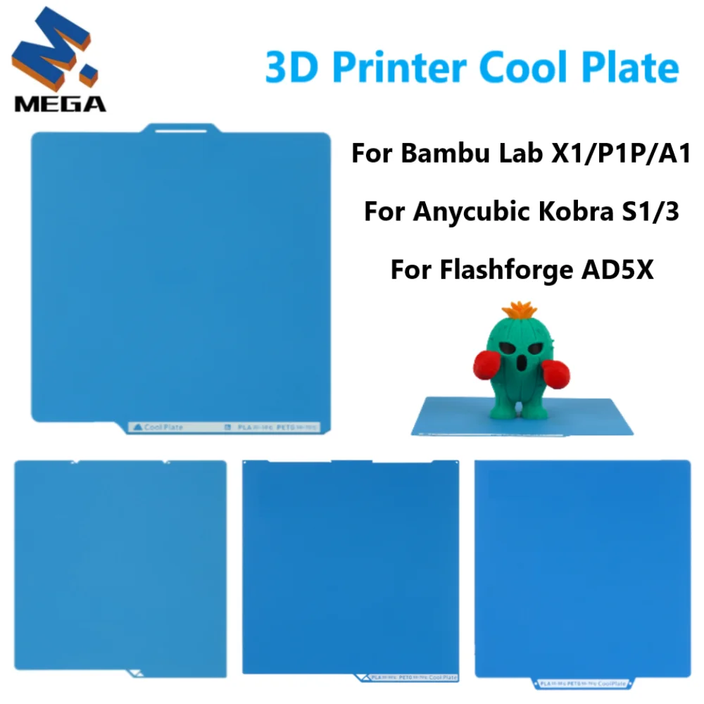 Kühlplatte für Bambu Lab A1/X1/P1P Bauplatte für Anycubic Kobra S1/3 Doppelseitige Platte Federbeheiztes Bett für Flashforge AD5X Image