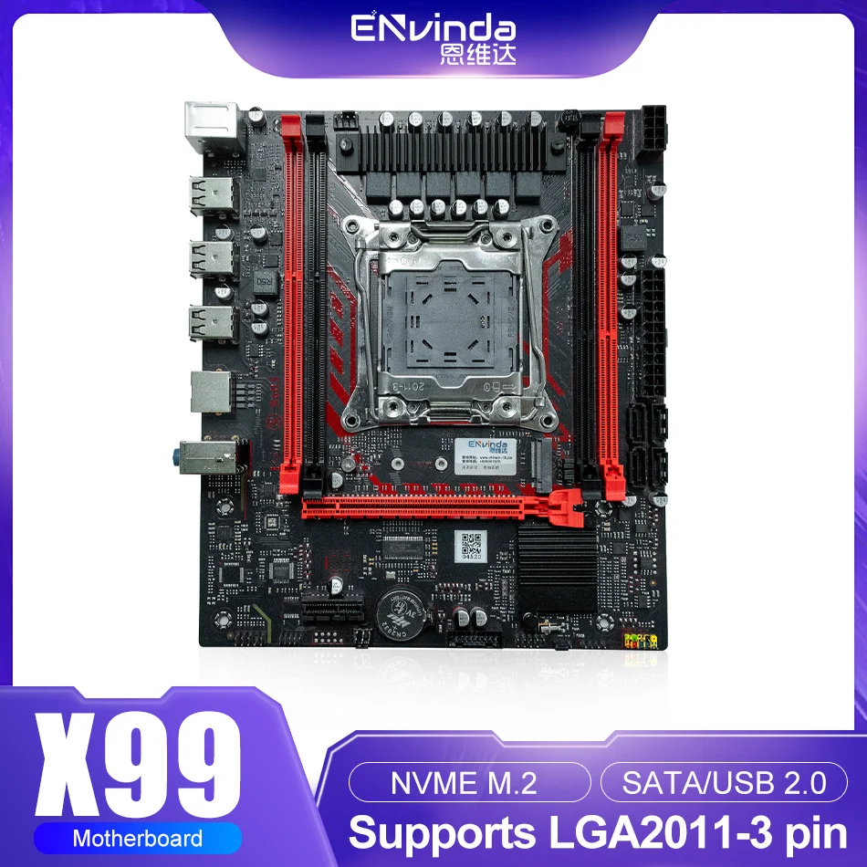 ENVINDA X99 Gaming Motherboard M.2 NVME Dual Channel DDR3 Speicher Unterstützung Xeon E5 LGA 2011-3 CPU Prozessor Image