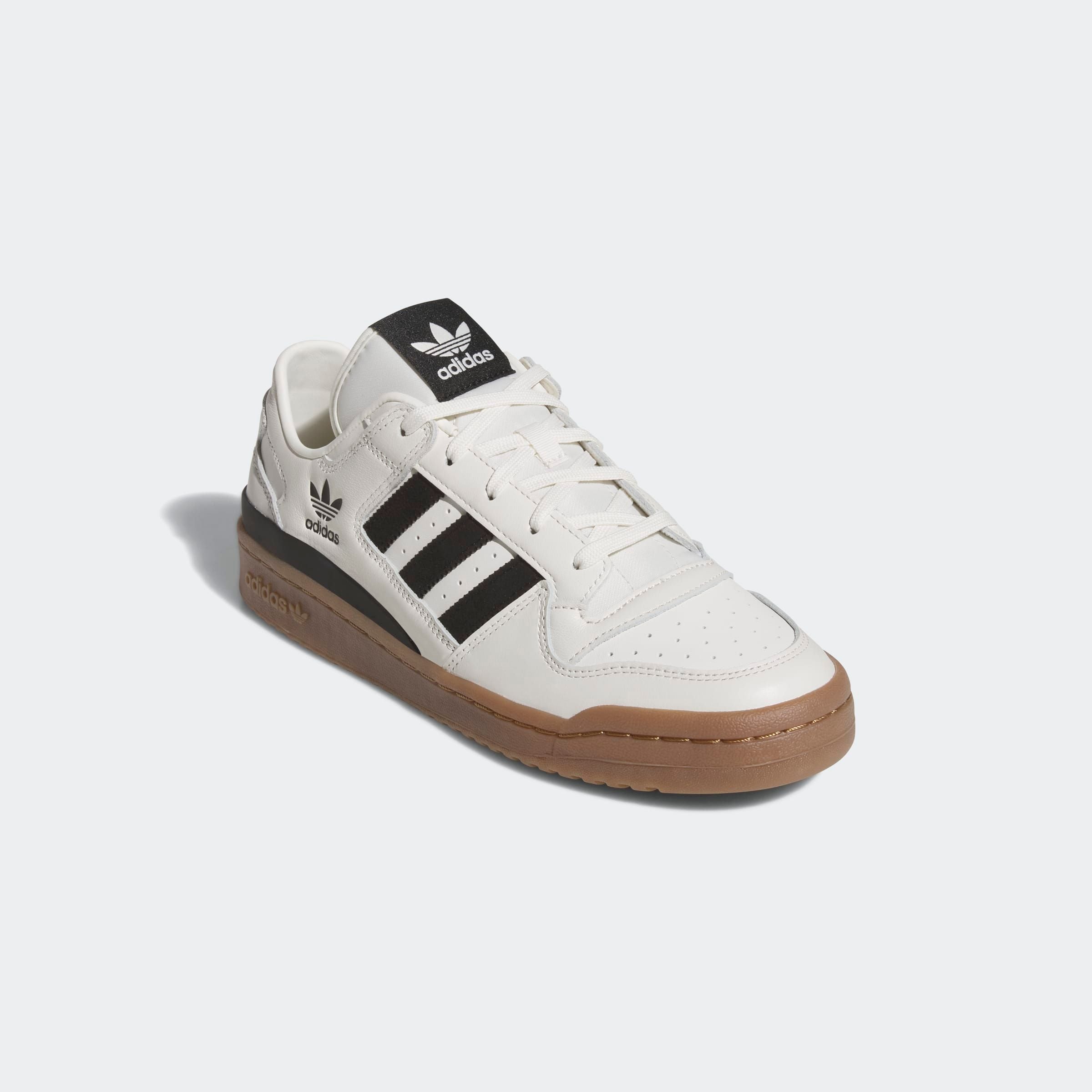 Sneaker ADIDAS ORIGINALS "FORUM LOW E", Gr. 46, cloud weiß, core schwarz, orbit grau, Leder, Schuhe