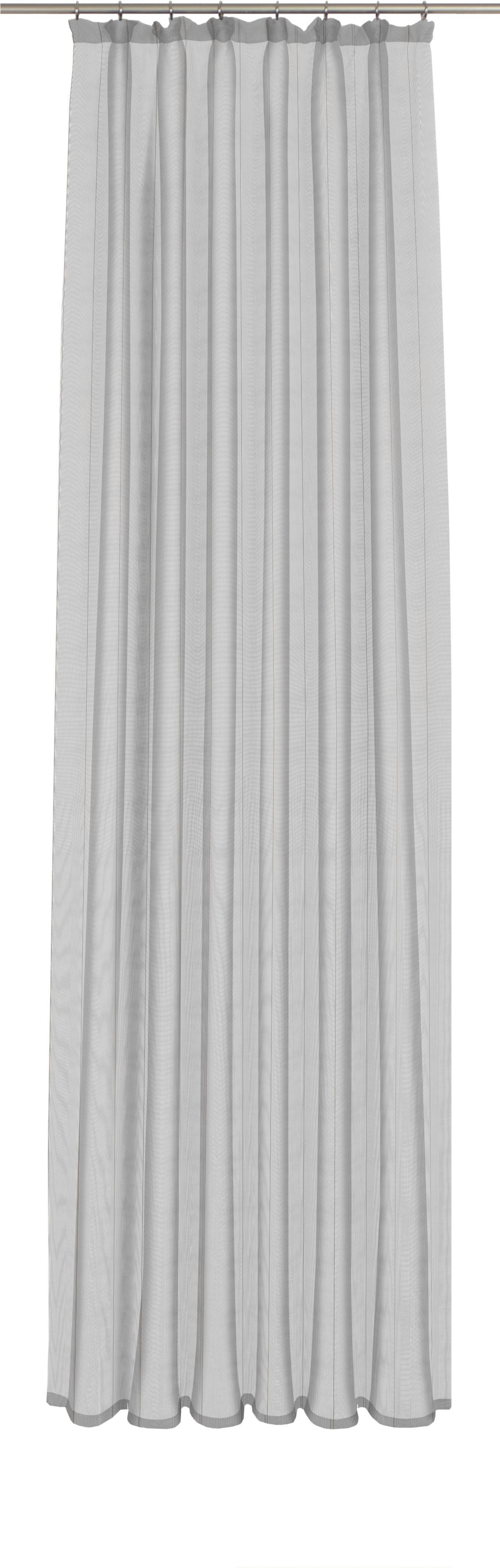 Gardine WIRTH "Chiara" Gr. 13, braun (braun, grau), B:600cm H:175cm, Jacquard, Polyester, Gardinen Image