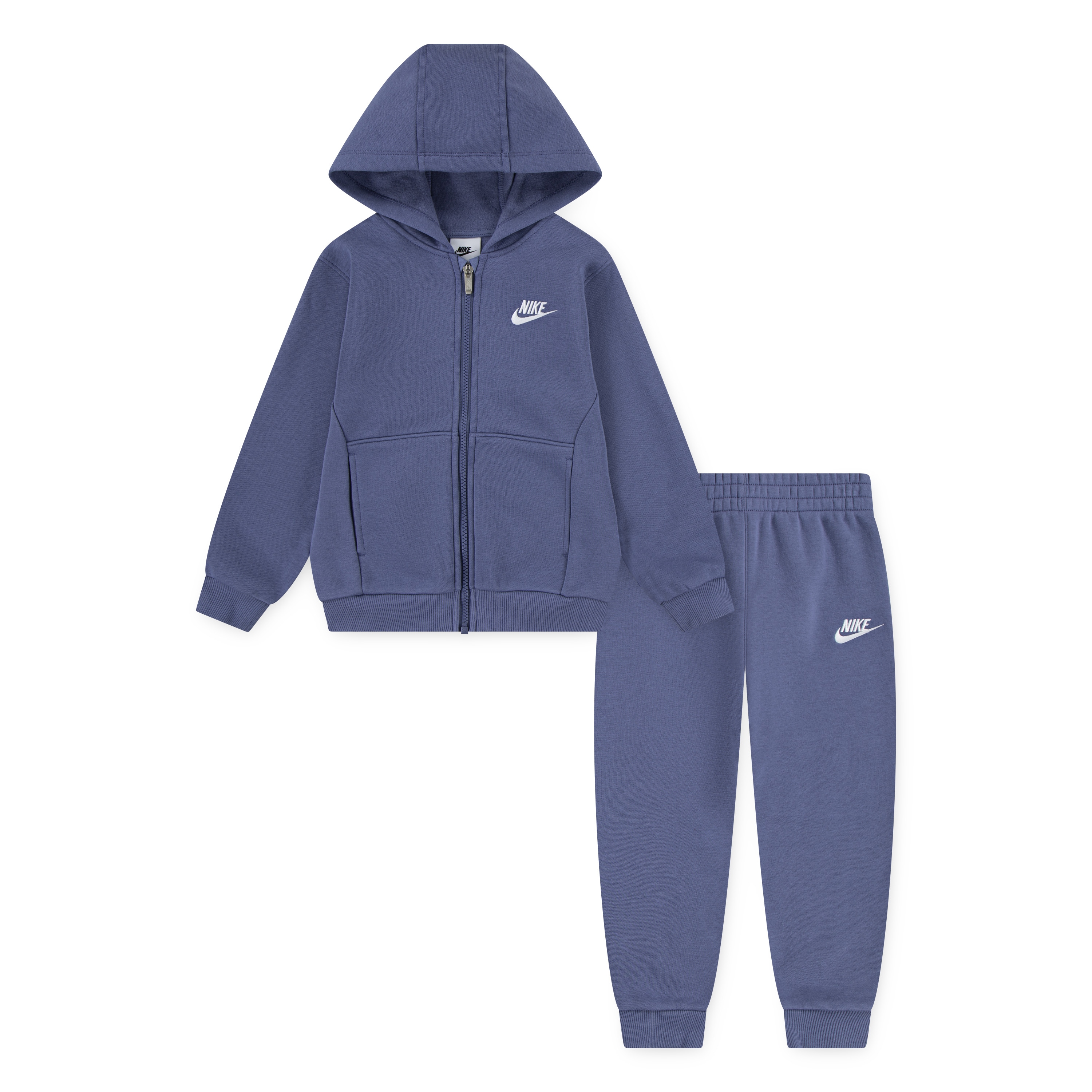 Jogginganzug NIKE SPORTSWEAR "LBR FZ CLUB SET", Kinder, Gr. 122 (7), world indigo, Sweatware, Obermaterial: 60% Baumwolle, 40% Polyester, Sportanzüge, für Kinder Image