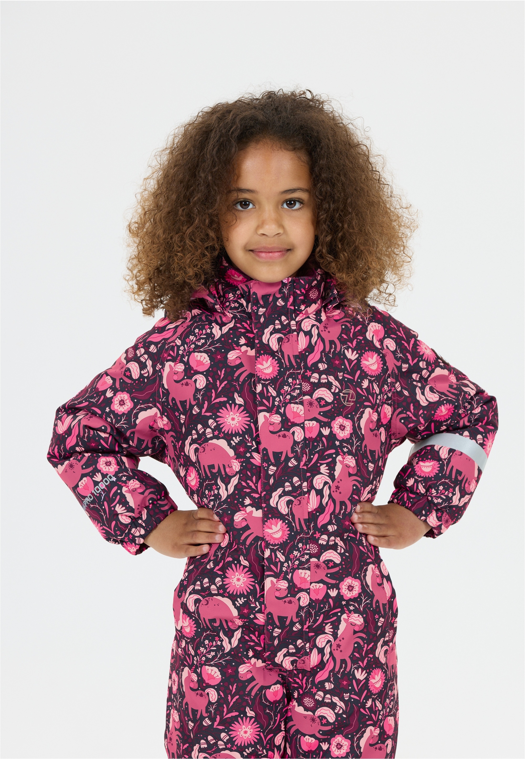 Schneeoverall ZIGZAG "Tower", Kinder, Gr. 116, pink, 100% Polyester, lang, Overalls, mit wasser- und winddichter TPU-Membran Image