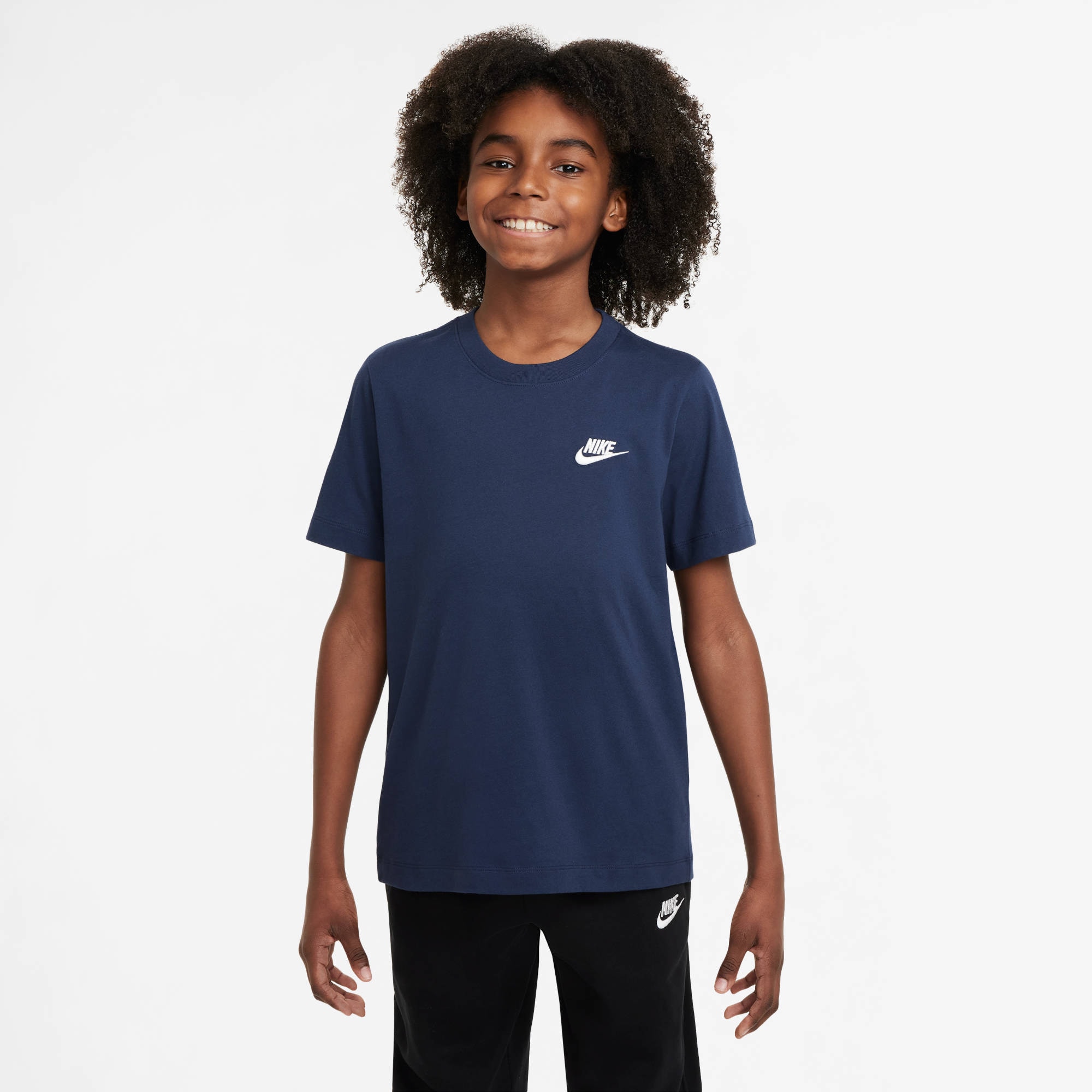 T-Shirt NIKE SPORTSWEAR "Nike Sportswear Big Kids' T-Shirt", Mädchen, Gr. L (152/158), midnight navy, Obermaterial: 100% Baumwolle, normal, Shirts T-Shirt, gerader Schnitt, normale Ärmellänge, in verschiedenen US-Größen