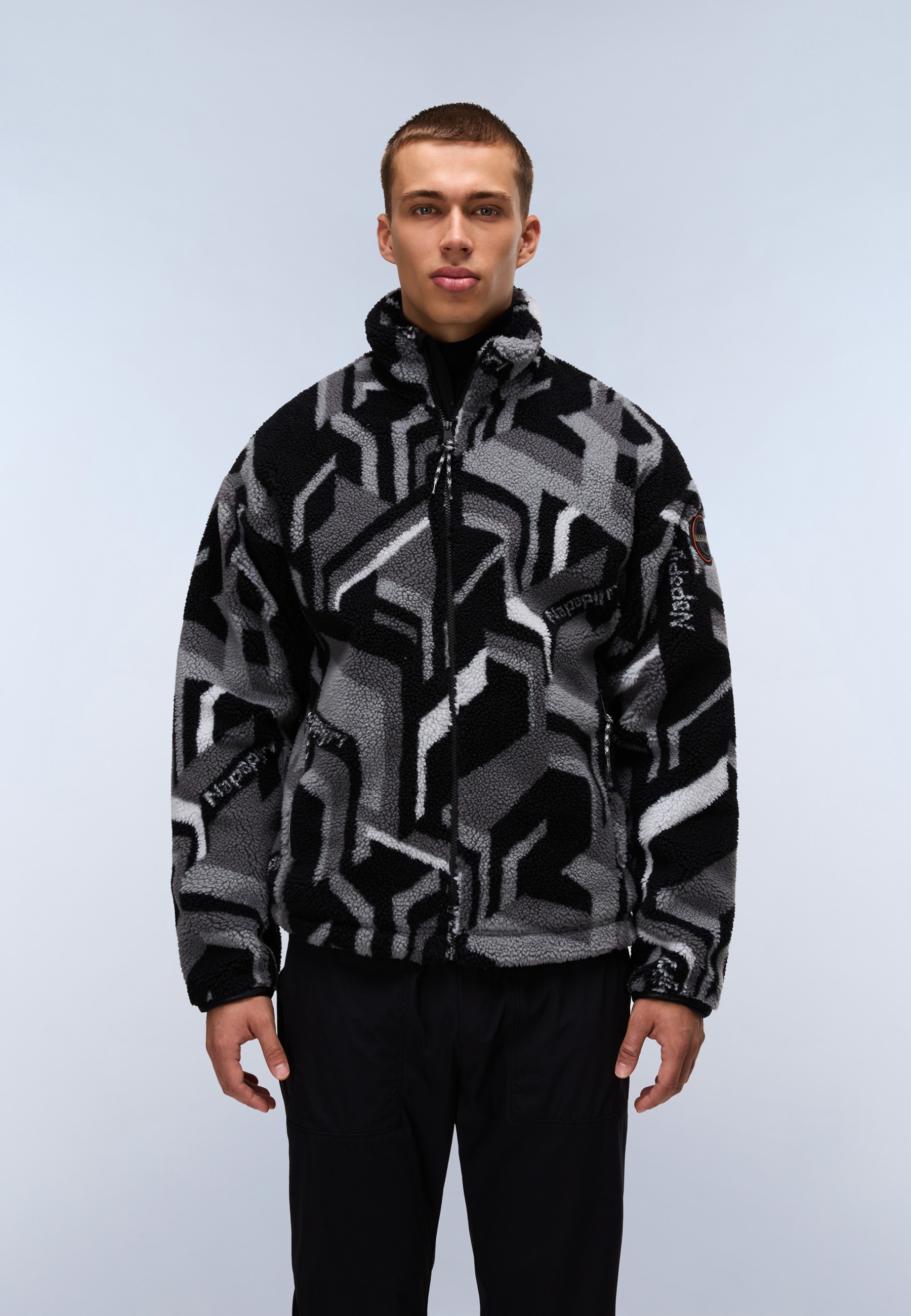 Fleecepullover NAPAPIJRI "T-FIEMME", Herren, Gr. M, aop, Obermaterial: 100% Polyester, normal, Rundhals, Bündchen, Sweatshirts Image