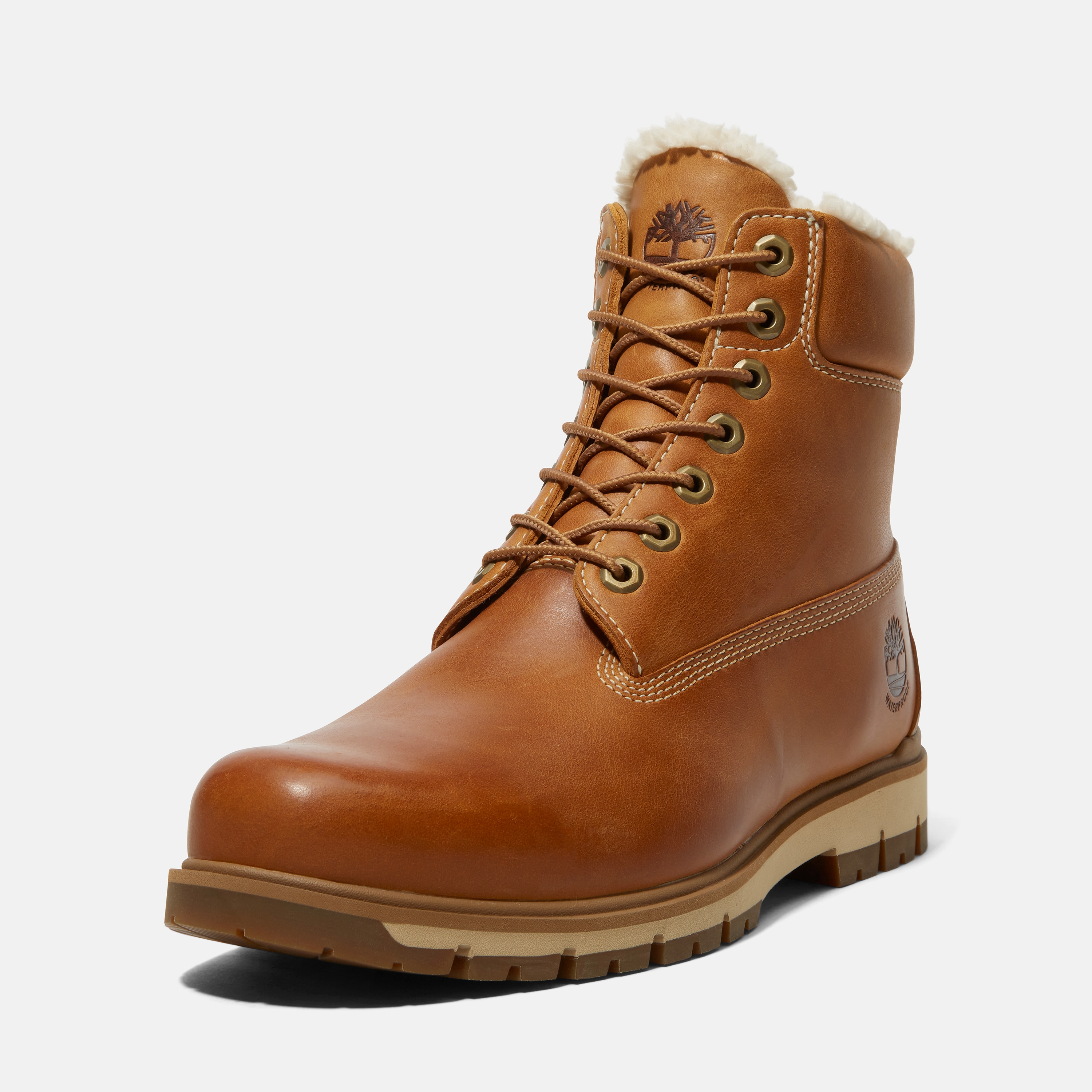 Schnürboots TIMBERLAND "RADFORDMID WARM LINED WATERPROOF BOOT", Herren, Gr. 50, wheat, Leder, Schuhe Schnürboots, Winterstiefel, Schnürstiefel, Winterschuhe, wasserdicht&gefüttert, Topseller