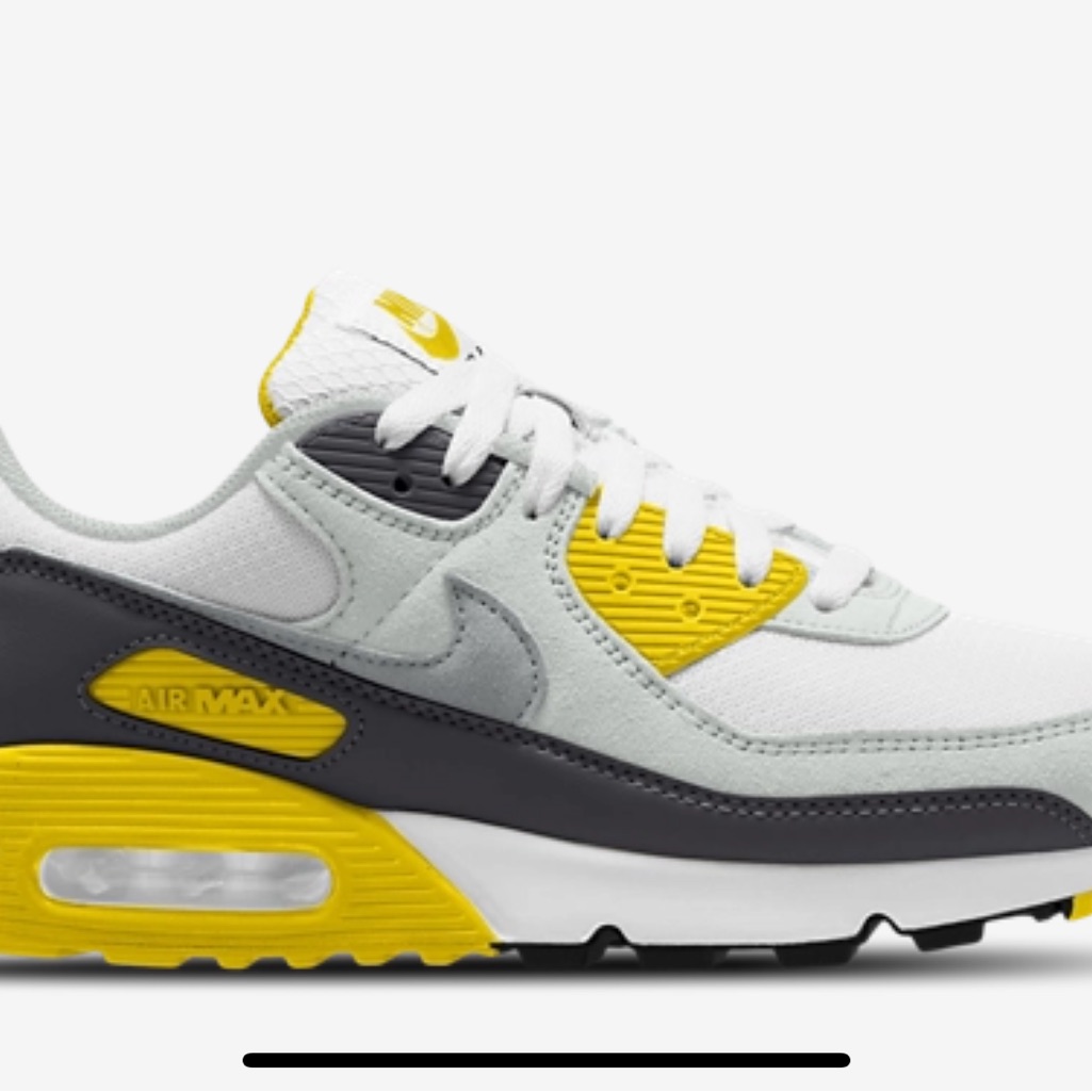 Nike Shoes | Bogo 1/2 Nike Air Max 90 Size 7y Euc | Color: White/Yellow | Size: 7b