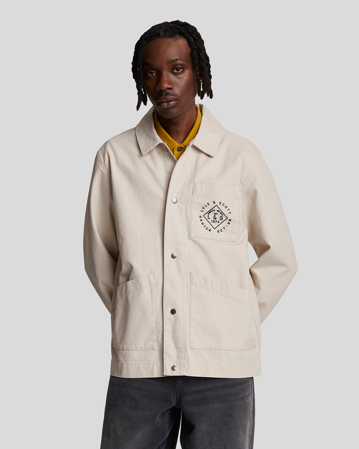 Lyle & Scott – Geprägte Arbeitsjacke – Cove Image