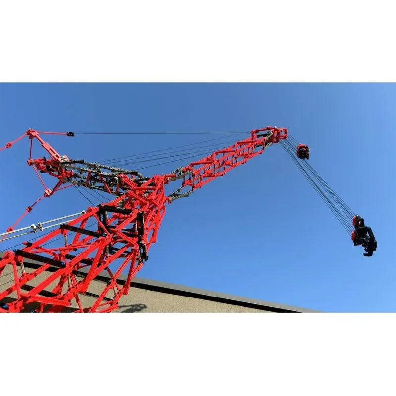 MOC-195537 Rot Neue Elektrische RC SK6000 Kran Baustein Modell 7512 Teile MOC Kreative Junge Geburtstag Baustein Spielzeug Image